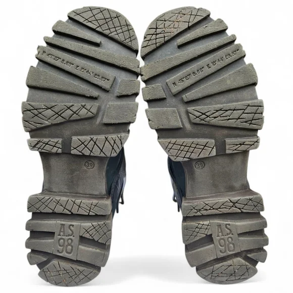 A.S.98 Hamish Lug Sole Boots, Balsamic with Black Straps, size 39 - Picture 4 of 15